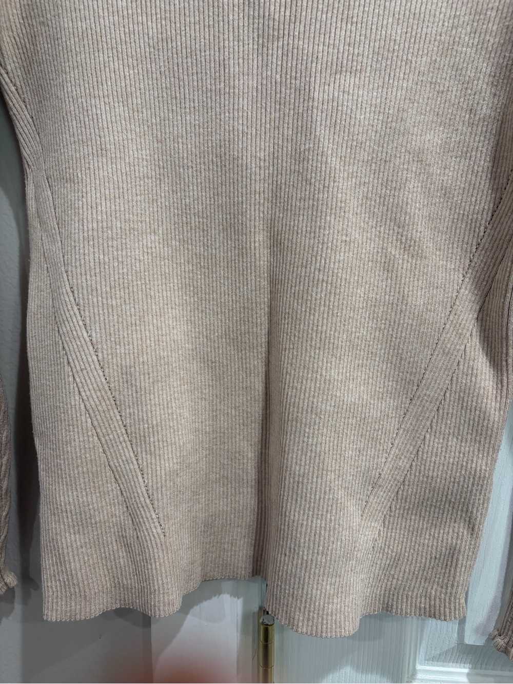 Ann Taylor Ribbed Crewneck Sweater in Light Beige - Picture 5 of 5